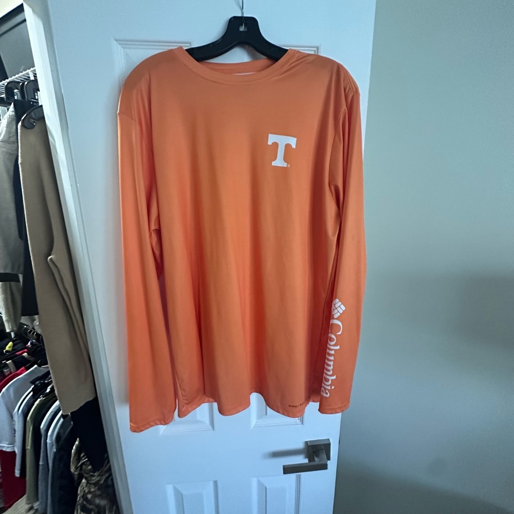 Columbia Men's Bright Orange Long Sleeve Tee
